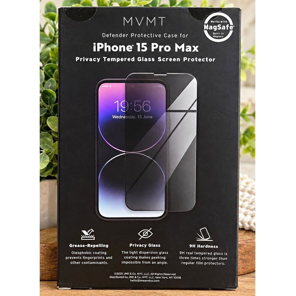 MVMT Defender iPhone 15 Pro Max Case MagSafe Privacy Screen Protector NEW